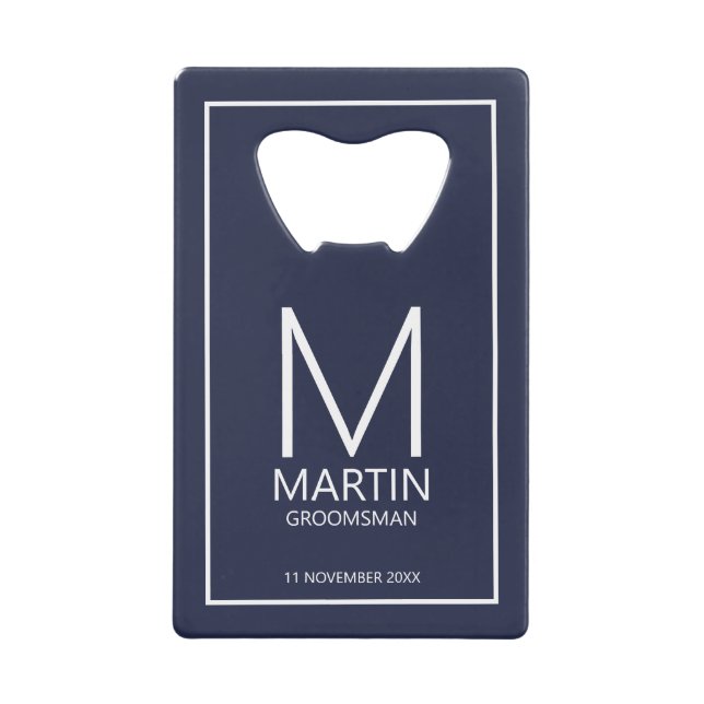 Monogramme personnalisé moderne et Groomsmen de no (Devant)