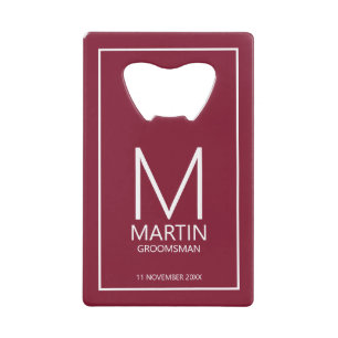 Monogramme personnalisé moderne et Groomsmen de no