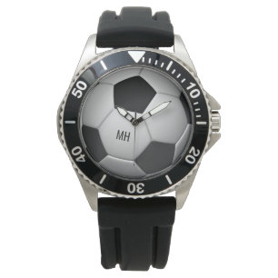 Monogramme personnalisé Montres de balle de soccer