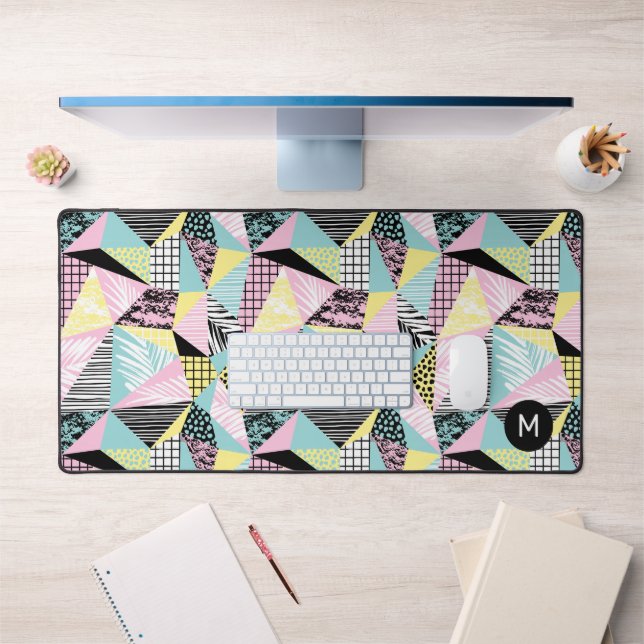 Monogramme personnalisé Motif Abstrait (Bureau 1)