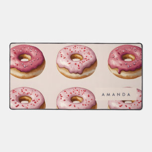 Monogramme Personnalisé Motif de Donut Rose