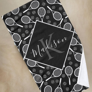 Monogramme personnalisé Motif de raquette et de ba