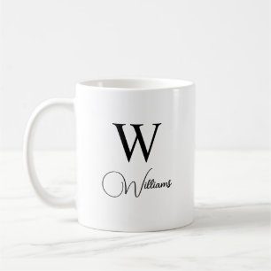 Monogramme personnalisé, Mug de café avec lettre e