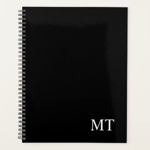 Monogramme personnalisé noir classique
