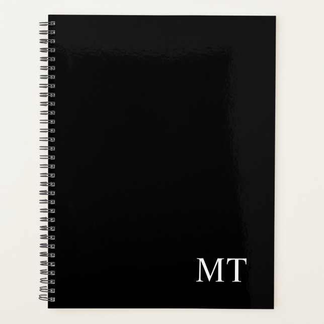 Monogramme personnalisé noir classique (Devant)