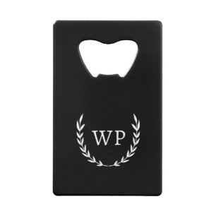 Monogramme personnalisé noir et blanc