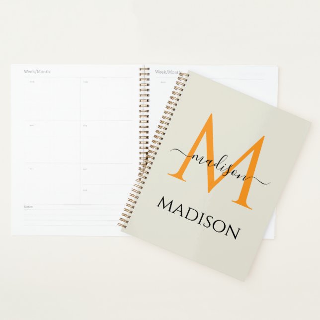 Monogramme personnalisé & Nom  (Devant avec enveloppe)