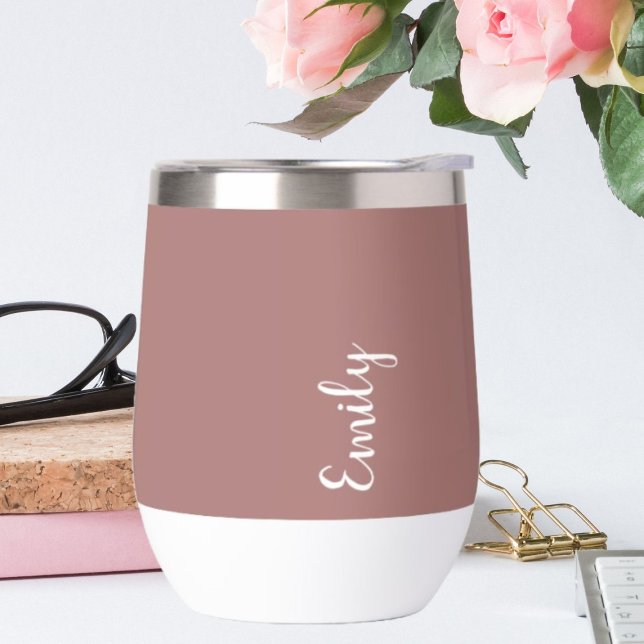 monogramme personnalisé, rose profond avec typogra (Créateur téléchargé)