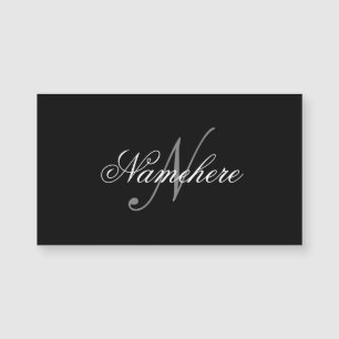 Monogramme personnalisé unique en noir et blanc