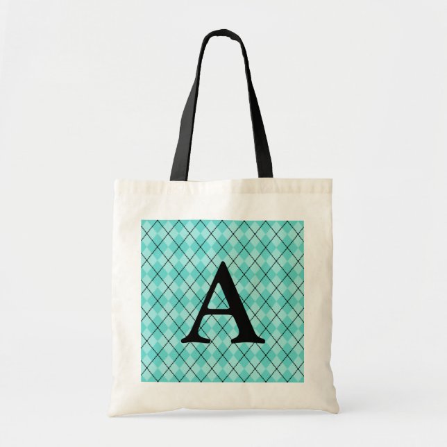 Monogramme personnaliséTote de réservation de sac  (Devant)