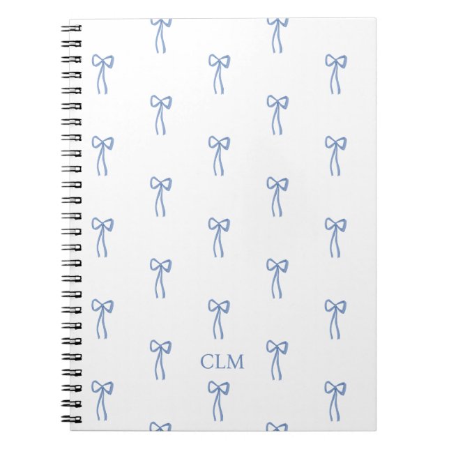 Monogramme Petit Carnet bleu cou (Devant)