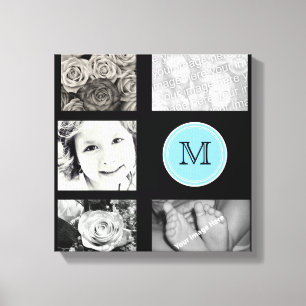 Monogramme photo Collage de toile enroulée