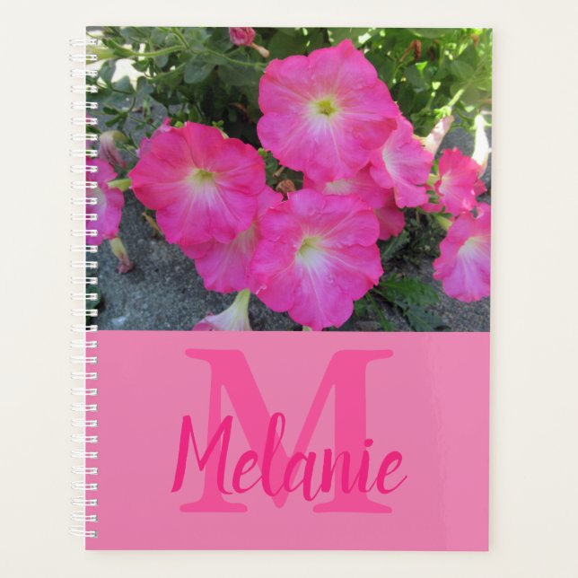 Monogramme photo Pink Petunias (Devant)