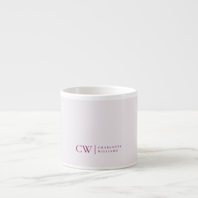 Monogramme Pink initial Espresso Mug (Devant)