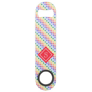Monogramme Pois arc-en-ciel