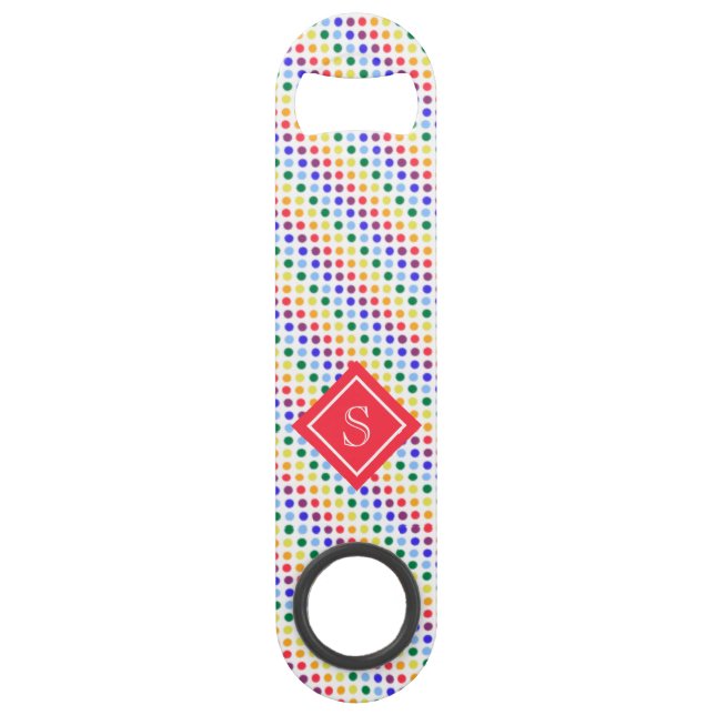 Monogramme Pois arc-en-ciel (Devant)