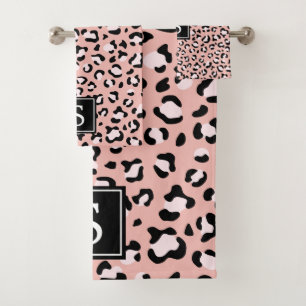 Monogramme - Poster de animal, léopard tacheté - r