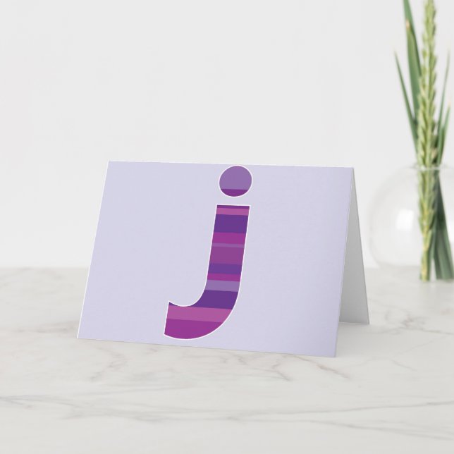 Monogramme pourpre - Lettre J (Devant)
