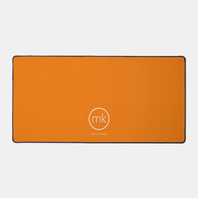 Monogramme professionnel minimal Tangérine Orange (Recto)