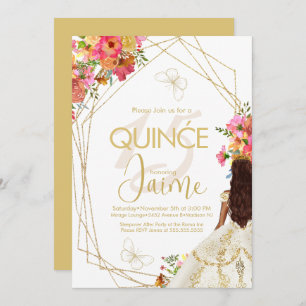Monogramme Quince Florals Garden Girl Invitation