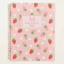 Monogramme Quotidien Fraises Roses et Rouges Sucré