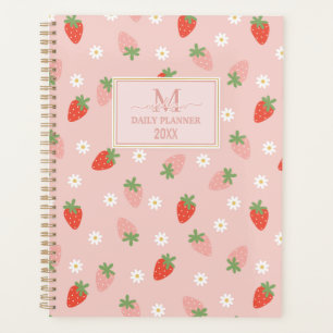 Monogramme Quotidien Fraises Roses et Rouges Sucré