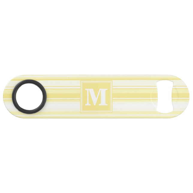 Monogramme rayures jaunes citron (Devant (Horizontal))