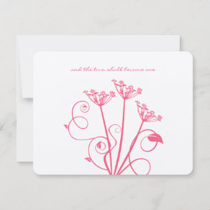 Monogramme religieux Fleur sauvage rose RSVP de ma