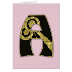 monogramme rétro - A