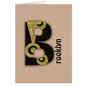 monogramme rétro - B