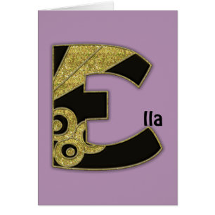 monogramme rétro - E