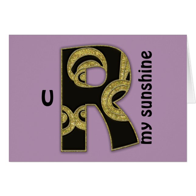 monogramme rétro - R (Devant horizontal)