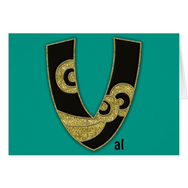 monogramme rétro - V (Devant horizontal)