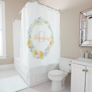 Monogramme Rideau de douche Dandelion