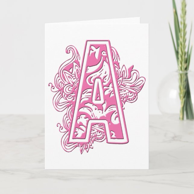 MONOGRAMME ROSE A (Devant)
