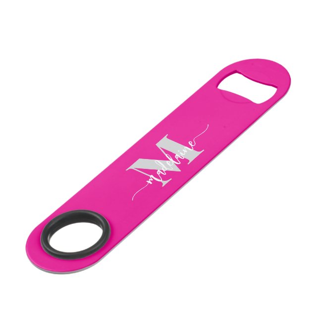 Monogramme rose blanc argent personnel (Devant angulaire)