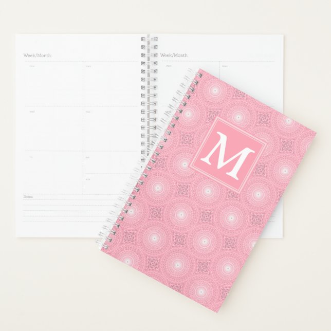 Monogramme rose cercles motif (Devant avec enveloppe)