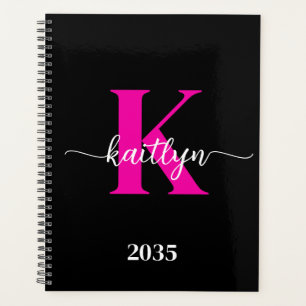 Monogramme Rose Chaude Noir