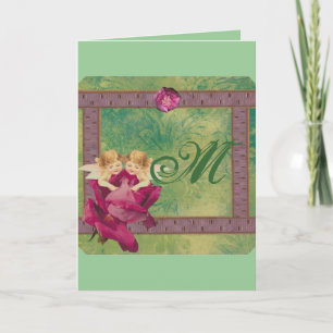 Monogramme rose d'ange