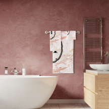 Monogramme rose en marbre doré