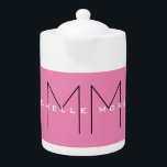 Monogramme rose gras moderne minimaliste Nom Initi<br><div class="desc">Personnaliser moderne tendance Professional Design simple. Vous pouvez facilement modifier les détails du produit.</div>