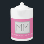 Monogramme rose gras moderne minimaliste Nom Initi<br><div class="desc">Personnaliser moderne tendance Professional Design simple. Vous pouvez facilement modifier les détails du produit.</div>