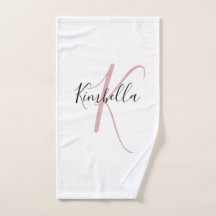 Monogramme Rose Poussière Minimaliste