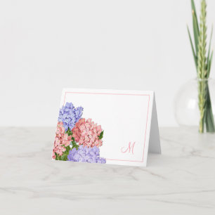 Monogramme rose violet vintage Hydrangea