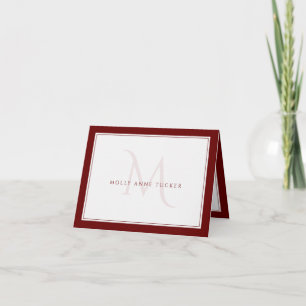 Monogramme rouge foncé Chic Personnel Professionne