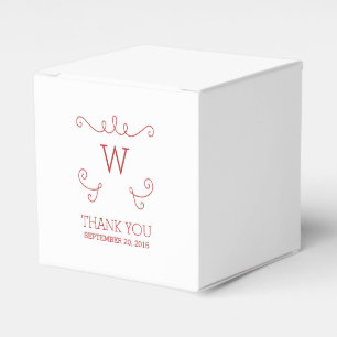Monogramme rouge Whimsical Ballotins