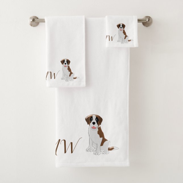 Monogramme Saint Bernard Chien Design (En situation)