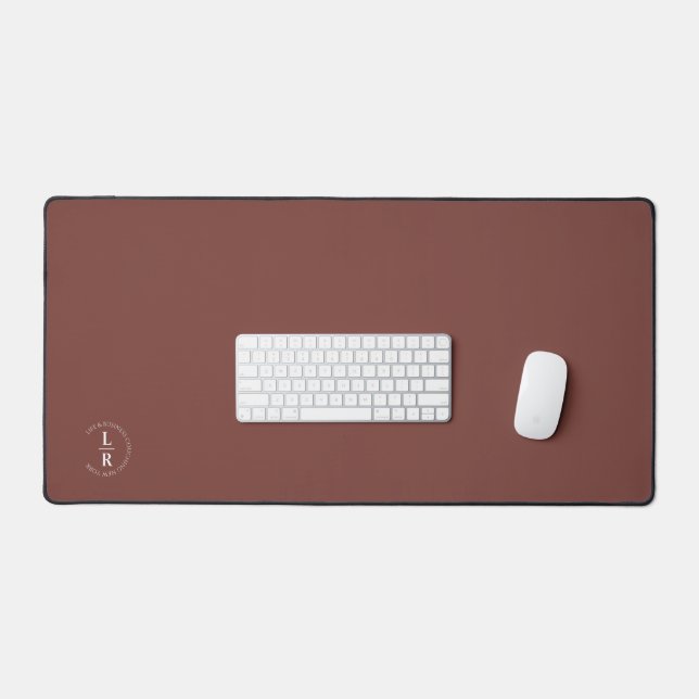 Monogramme, salon, chocolat minimaliste (Clavier et souris)