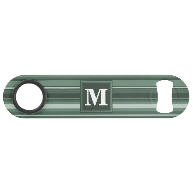 Monogramme sauge bandes vertes (Devant (Horizontal))