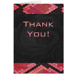 Monogramme serpent noir et rouge imprimé